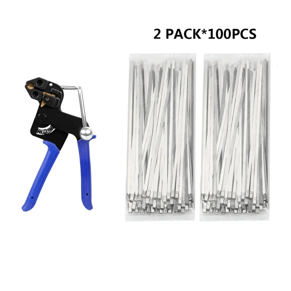 Heavy-Duty Stainless Steel Cable Tie Gun – Automatic Tensioning & Cutting Zip Tie Tool for Professional Fastening