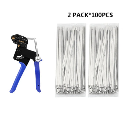 Heavy-Duty Stainless Steel Cable Tie Gun – Automatic Tensioning & Cutting Zip Tie Tool for Professional Fastening