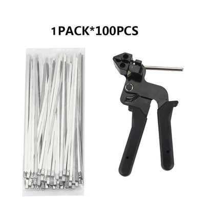 Heavy-Duty Stainless Steel Cable Tie Gun – Automatic Tensioning & Cutting Zip Tie Tool for Professional Fastening