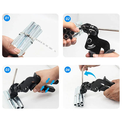 Heavy-Duty Stainless Steel Cable Tie Gun – Automatic Tensioning & Cutting Zip Tie Tool for Professional Fastening